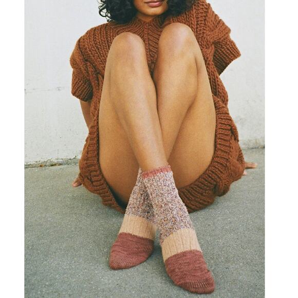 Hansel from Basel Pixie Dapple Crew Socks Toffee Womens Sizes 6-9.5 NWT - Picture 2 of 12